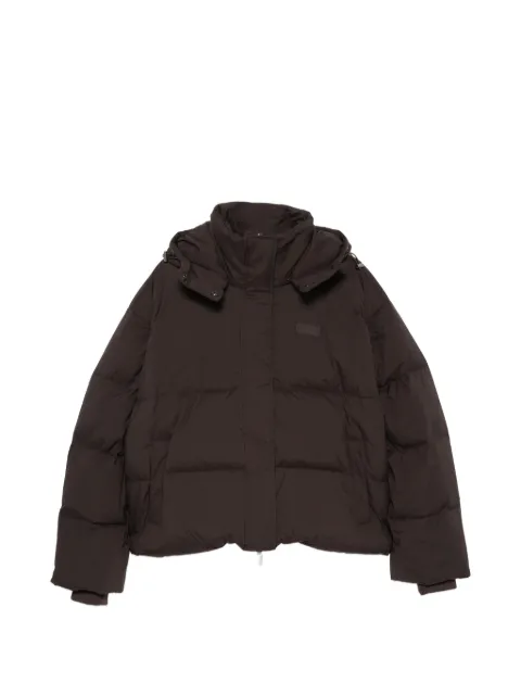 Gestuz quilted hooded puffer jacket Brown 10911235