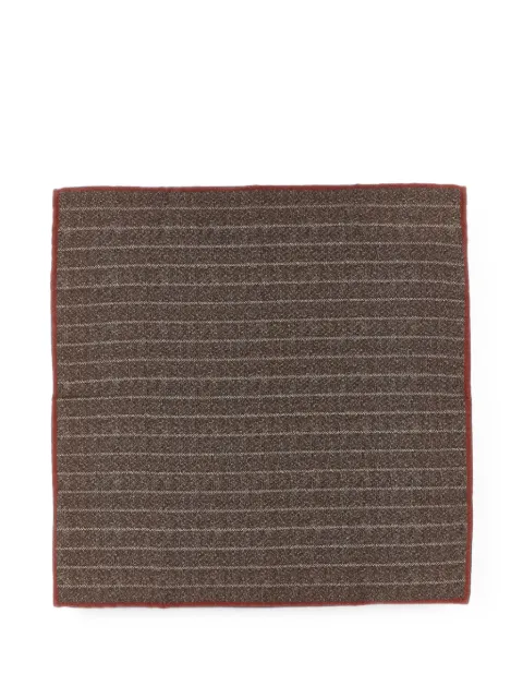 Brunello Cucinelli pinstripe-pattern pocket square Brown MI8960091C8034