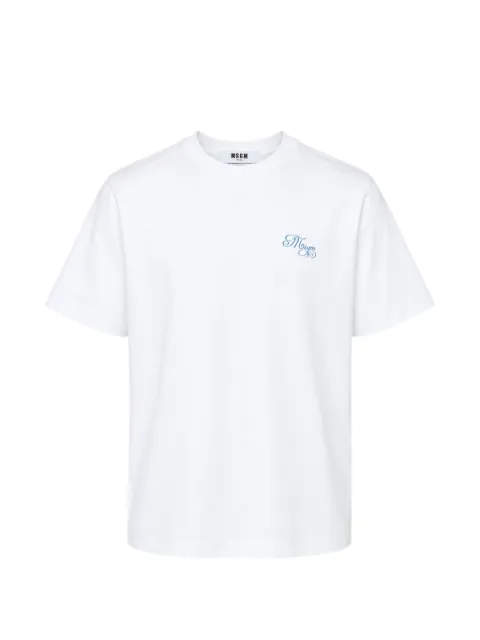 MSGM logo-print T-shirt White 4140MM10426779801