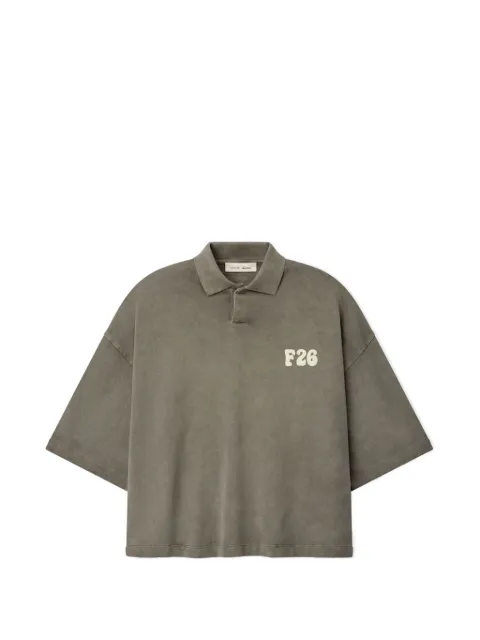 FEAR OF GOD ESSENTIALS cropped polo shirt Grey RW00276000145