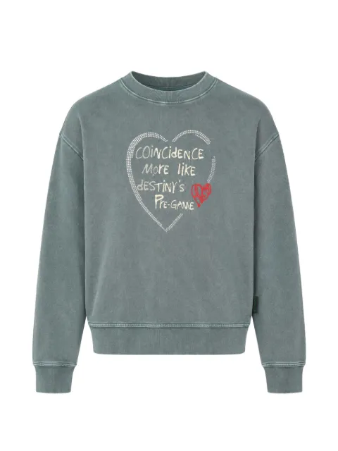 Andersson Bell heart-graphic sweatshirt Green ATB1632