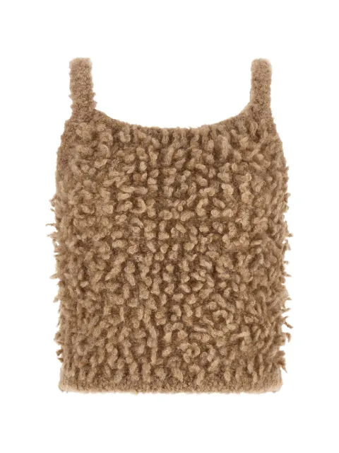 Peserico bouclé cropped top Neutrals E98226F0309208946