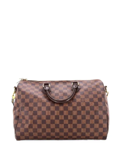 Louis Vuitton Pre-Owned Speedy Bandouliere Bag Damier 35 satchel Brown Q5G50HQJE2IAR0YF