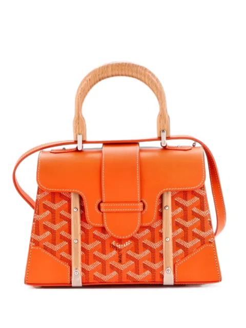 Goyard Pre-Owned Structured Saigon Top Handle Bag Coated Canvas with Leather Mini satchel Orange 9BSAJRE89UT08ZNQ