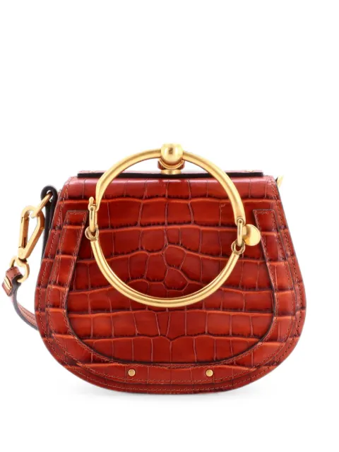 Chloé Pre-Owned Nile Crocodile Embossed Leather Small crossbody bag Brown JO89T9OB6I4CL69I