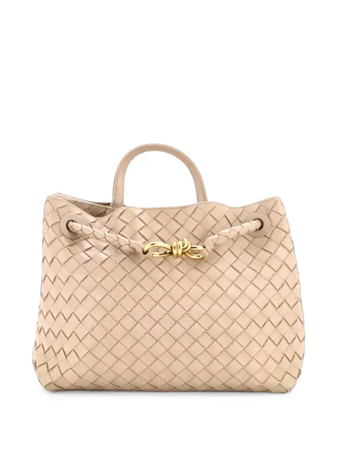 Bottega Veneta Pre-Owned Andiamo Top Handle Bag Intrecciato Nappa Medium satchel Neutrals P57Z70M5PEUETHM8