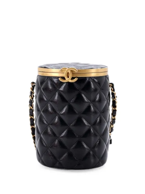 CHANEL Pre-Owned Crown Box Vanity Bag Quilted Lambskin Small crossbody bag Black XV1K958ZS86HEJLW