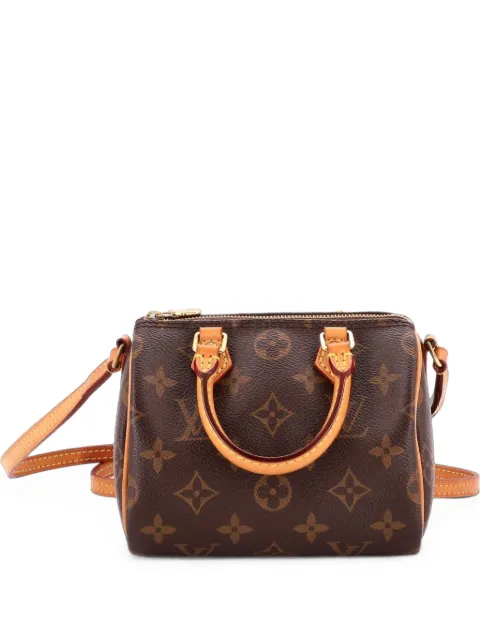 Louis Vuitton Pre-Owned Speedy Bandouliere Bag Monogram Canvas Nano crossbody bag Brown NMCDCLBA2T82R4B0