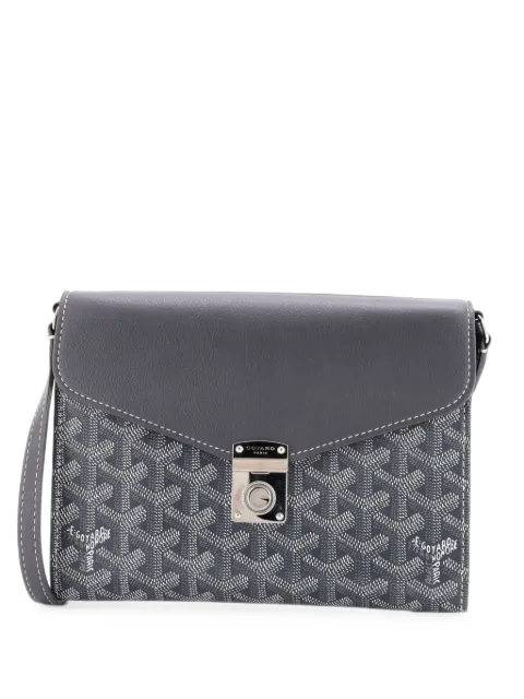Goyard Pre-Owned Chypre Wallet on Strap Coated Canvas with Leather crossbody bag Grey VKY0IX9LX9XUAR4G
