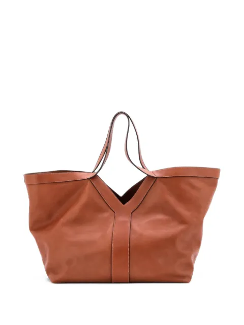 Saint Laurent Pre-Owned Y Leather Medium tote bag Brown LIT2CGMBCSKLY1DF
