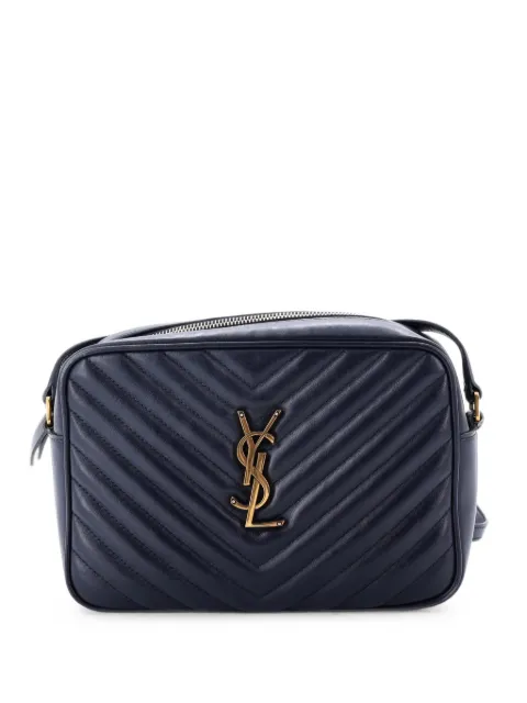 Saint Laurent Pre-Owned Lou Camera Bag Matelasse Chevron Leather Small crossbody bag Blue 6FGL1NDAMSM2CLWL