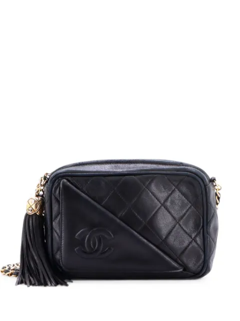 CHANEL Pre-Owned Front Pocket Camera Bag Quilted Lambskin Small shoulder bag Black FSN3S7P57Q64A485