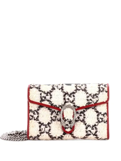 Gucci Pre-Owned Dionysus Chain Wallet GG Tweed Small shoulder bag Black G6O4GTHBBL4AMZ26
