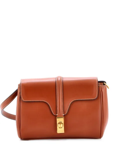 Celine Pre-Owned Soft 16 Bag Smooth Calfskin Mini crossbody bag Brown SCX3LQ2WAQLU82HP
