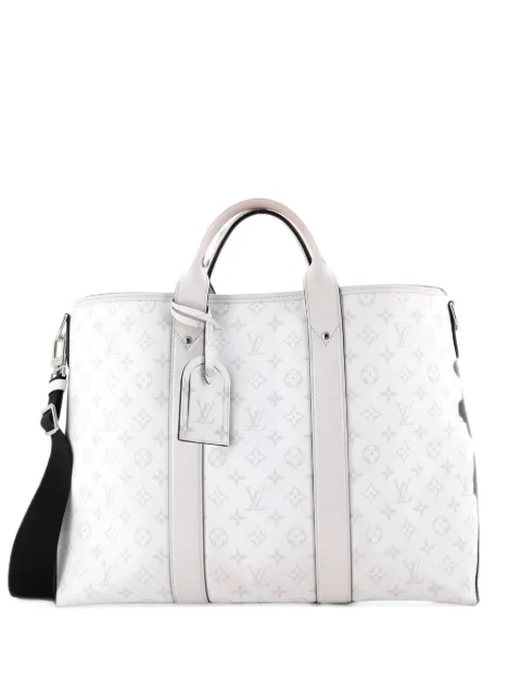 Louis Vuitton Pre-Owned Weekend NM Monogram Taigarama tote bag White QHS9RWXSWKRNRVUC