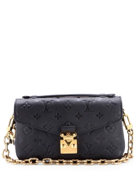 Louis Vuitton Pre-Owned Pochette Metis Monogram Empreinte Leather East West crossbody bag Black QBHXNEKGWB6WQHX1