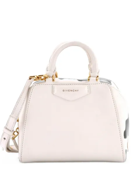 Givenchy Pre-Owned Antigona Cube Bag Leather Nano crossbody bag White KQM5GE0JL8GYN31W