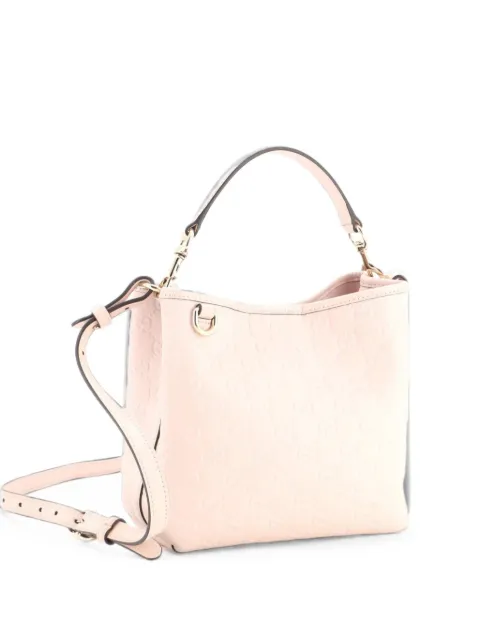 Gucci Pre-Owned GG Emblem GG Embossed Leather Small bucket bag Pink J7BKOCKE2Y6UZNKX