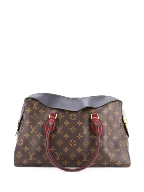 Louis Vuitton Pre-Owned Tuileries Handbag Monogram Canvas with Leather satchel Blue ISQPJ1V8RU6RAIZO