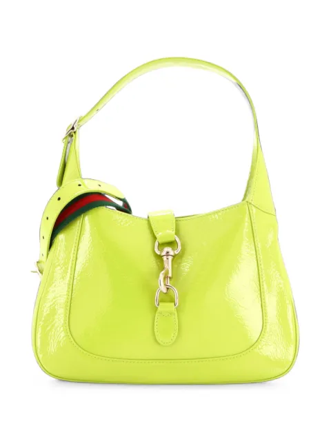 Gucci Pre-Owned Jackie 1961 Patent Small hobo bag Green WVCOHE1OBD8YUQ03