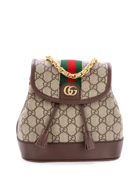 Gucci Pre-Owned Ophidia Flap GG Coated Canvas Mini backpack Brown 70A9IU4HAHLYF0OG