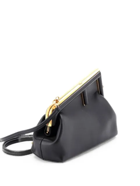 Fendi Pre-Owned First Bag Leather Small clutch bag Black VRFXHUJX9WGR0XW2