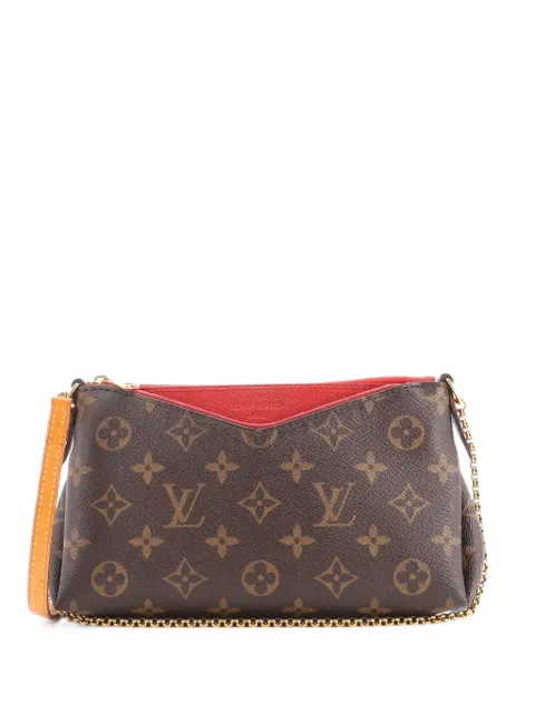 Louis Vuitton Pre-Owned Pallas Monogram Canvas with Leather clutch bag Red V8IKJH76O0PWHBVC