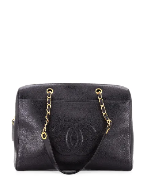 CHANEL Pre-Owned Timeless Zip Tote Caviar Medium shoulder bag Black MM9F4G0301C46VFW
