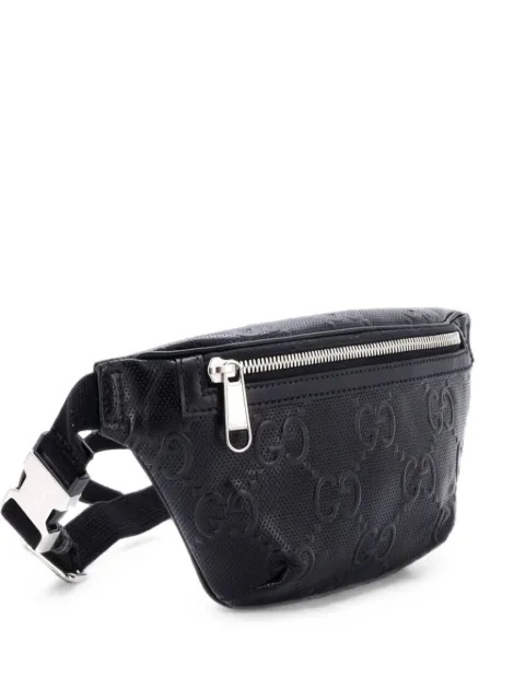 Gucci Pre-Owned GG Embossed Perforated Leather Small belt bag Black LAYYY3FRVQFMO05A