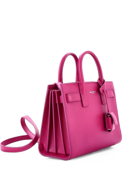 Saint Laurent Pre-Owned Sac de Jour Bag Leather Nano tote bag Pink FB1WIZRV2EQ4Z88S