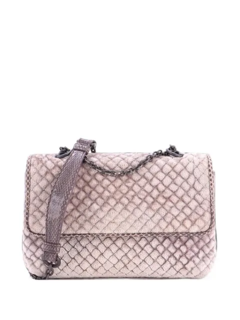 Bottega Veneta Pre-Owned Olimpia Intrecciato Velvet Baby crossbody bag Pink G0EDN24W5GURJMV6
