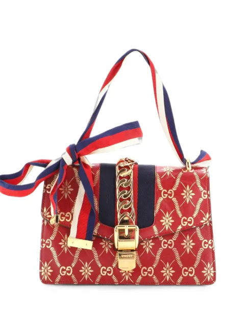Gucci Pre-Owned Sylvie Printed Leather Small shoulder bag Red DEDRJB72UNOXQE2V