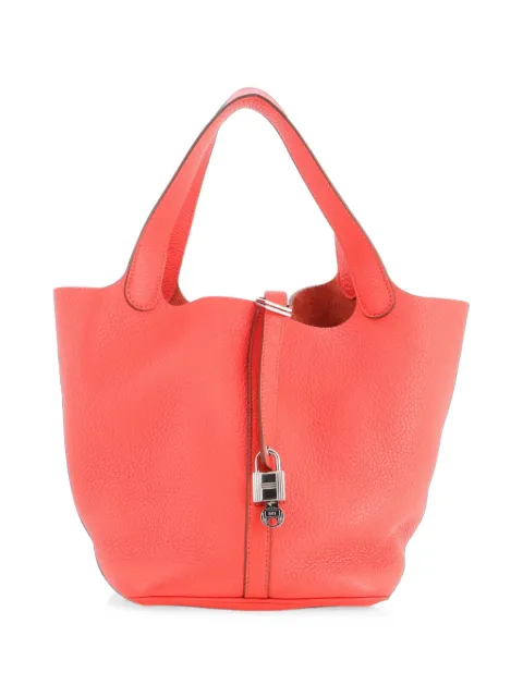 Hermès Pre-Owned Picotin Lock Bag Clemence MM bucket bag Red C1KOBO9X3O7IB3OA