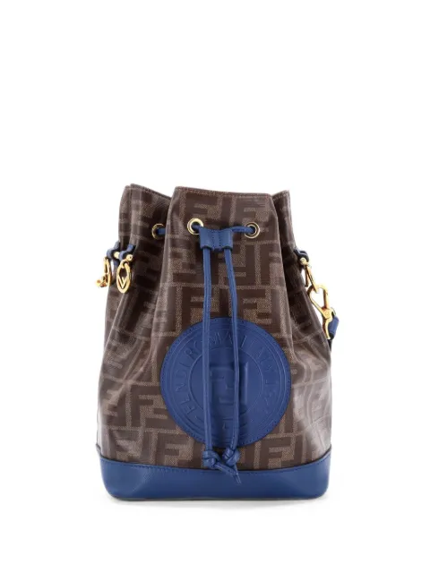 Fendi Pre-Owned Mon Tresor Zucca Coated Canvas Small bucket bag Blue LAJ6N5SVZSHLXRV9