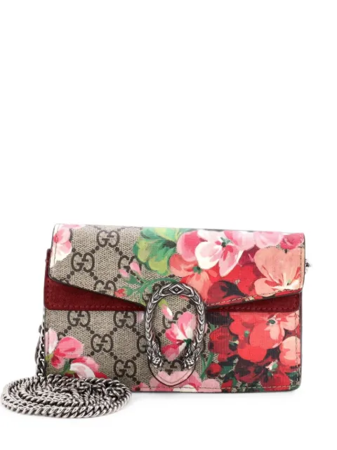 Gucci Pre-Owned Dionysus Bag Blooms Print GG Coated Canvas Super Mini crossbody bag Brown D6RQESTRBODYT5AC