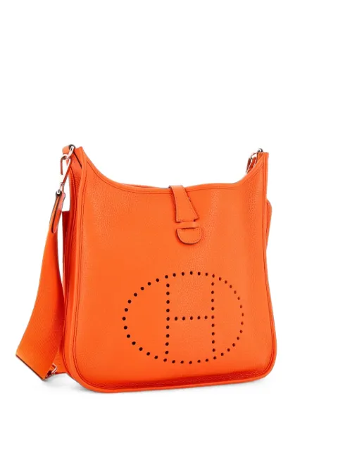Hermès Pre-Owned Evelyne Bag Gen III Clemence PM crossbody bag Orange 67M9NQSXJOHYY7B4