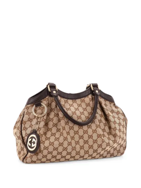 Gucci Pre-Owned Sukey GG Canvas with Leather Medium tote bag Brown 5ZTVRWDYKUZL7R5K