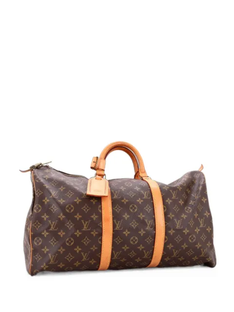 Louis Vuitton Pre-Owned Keepall Bag Monogram Canvas 50 travel bag Brown 5UIZIHG7UECYF41F
