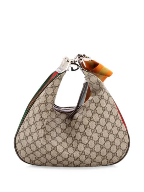 Gucci Pre-Owned Attache Shoulder Bag GG Coated Canvas Medium hobo bag Brown BFJJ88PMKZTZ0CTT