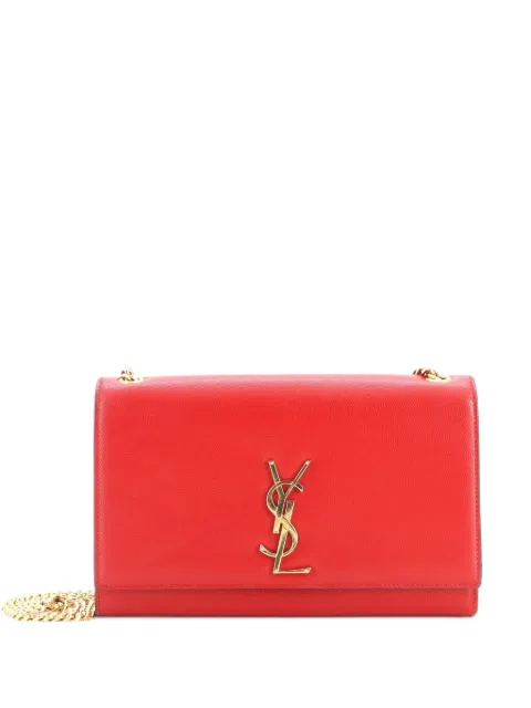 Saint Laurent Pre-Owned Classic Monogram Grainy Leather Medium crossbody bag Red 55RRHR772X9RDY2E