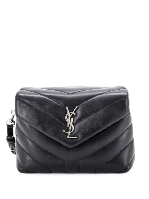 Saint Laurent Pre-Owned Loulou Shoulder Bag Matelasse Chevron Leather Toy crossbody bag Black B8WR8G3AEAIWLUGD