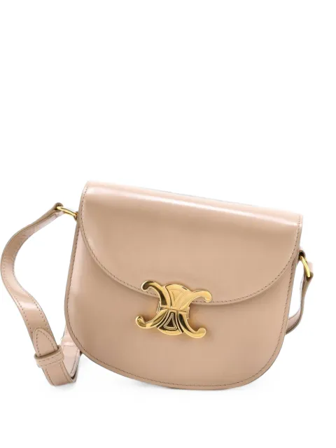 Celine Pre-Owned Triomphe Besace Clea Flap Bag Leather shoulder bag Neutrals BF545B823HOW17HN
