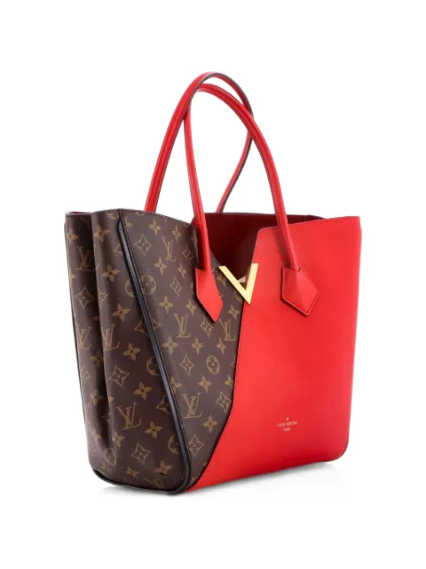 Louis Vuitton Pre-Owned Kimono Handbag Monogram Canvas and Leather MM tote bag Brown 0B9WX0B9C57U4MIZ