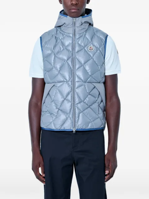 Moncler quilted hooded gilet Grey L20911A00167597YW