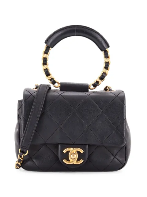 CHANEL Pre-Owned In The Loop Flap Bag Quilted Lambskin Small crossbody bag Black 51JNF86OHGHKZMRC