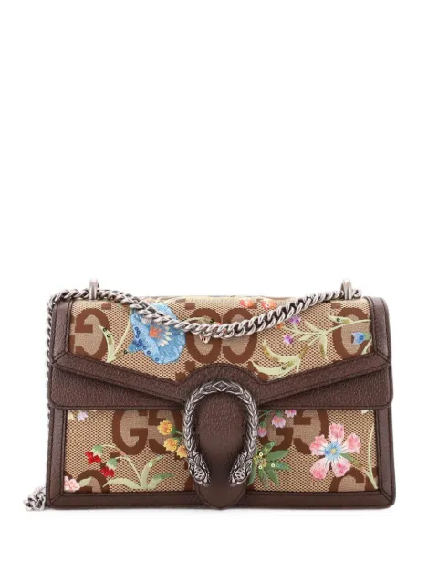 Gucci Pre-Owned Dionysus Bag Embroidered Jumbo GG Canvas Small shoulder bag Brown 2ZG1GMZ50H3KHFEV