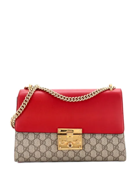 Gucci Pre-Owned Padlock GG Coated Canvas and Leather Medium shoulder bag Multicolour 2P4ETRN9O8DEY11A