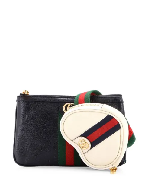 Gucci Pre-Owned Ophidia Heart Utility Double Leather belt bag Black 1SDYMZM6N96L5OY8