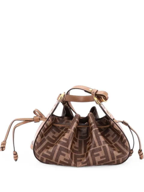 Fendi Pre-Owned Pomodorino Zucca Coated Canvas Mini bucket bag Brown 2C783PH8R91HWOHL