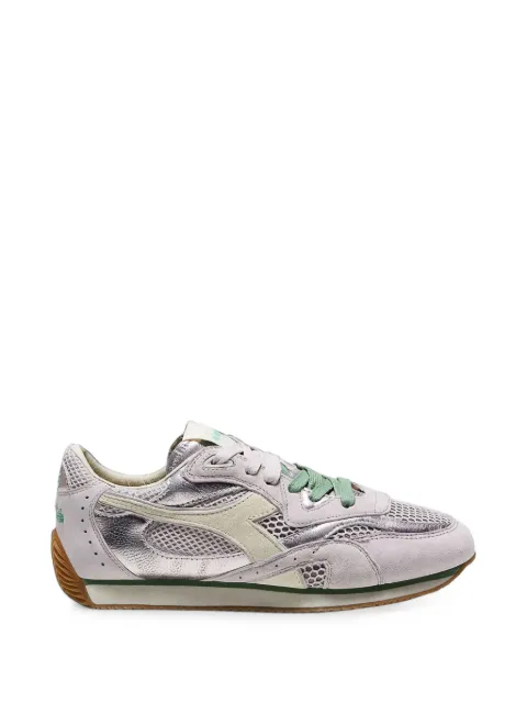 Diadora Equipe metallic-effect mesh-panel sneakers Grey 201183778